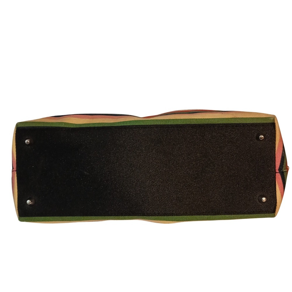90s Pristine‎ Structured Striped Rainbow  Bag Purse Vintage SKUCH090 - Picture 2 of 9